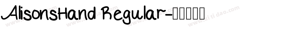 AlisonsHand Regular字体转换